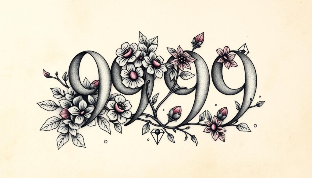 999 tattoo design