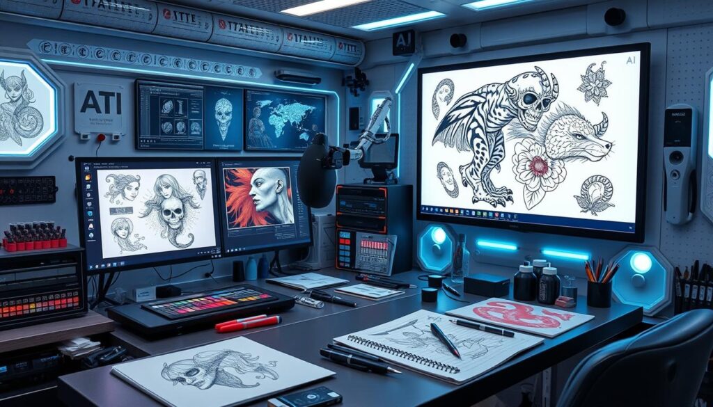AI tattoo design process