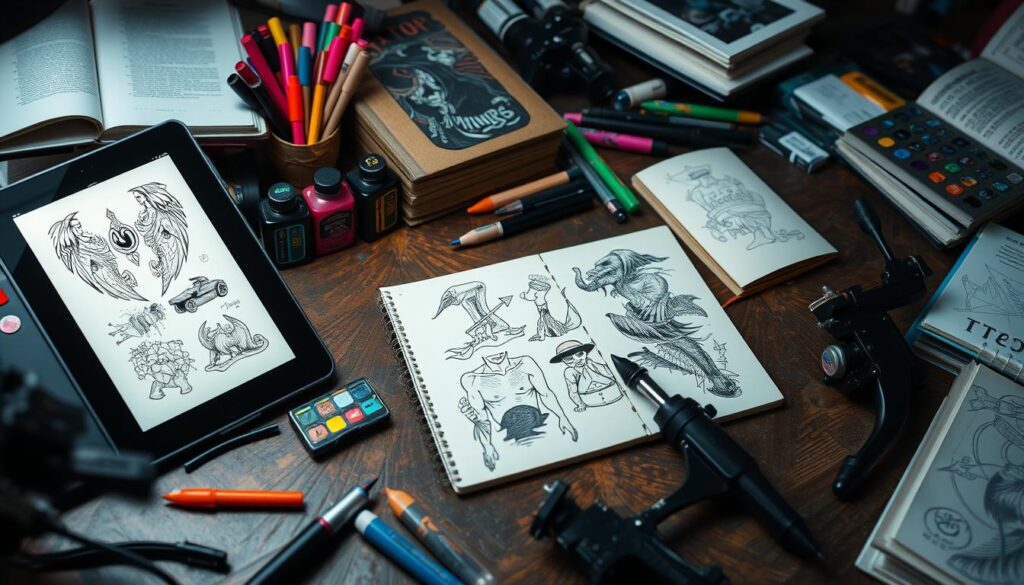 AI tattoo design process