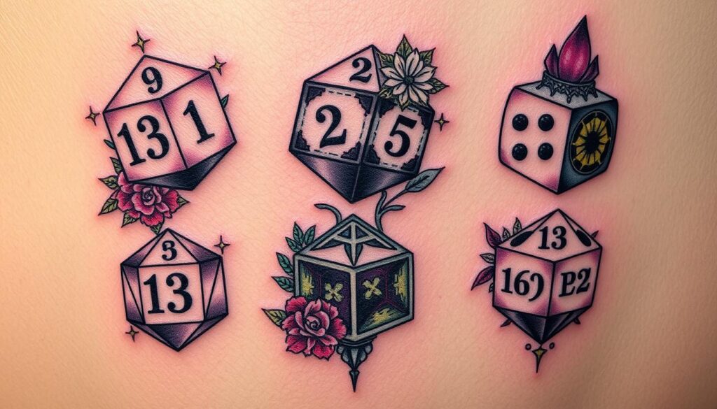 Dice tattoo designs
