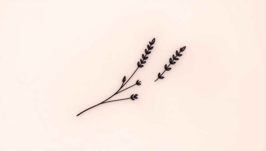 Minimalist lavender tattoo designs