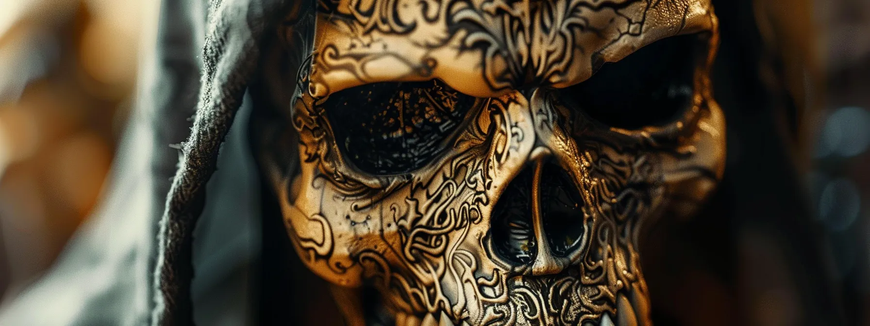 a close-up photo of a detailed grim reaper tattoo, showcasing intricate design and symbolism. a close-up photo of a detailed grim reaper tattoo, showcasing intricate design and symbolism.