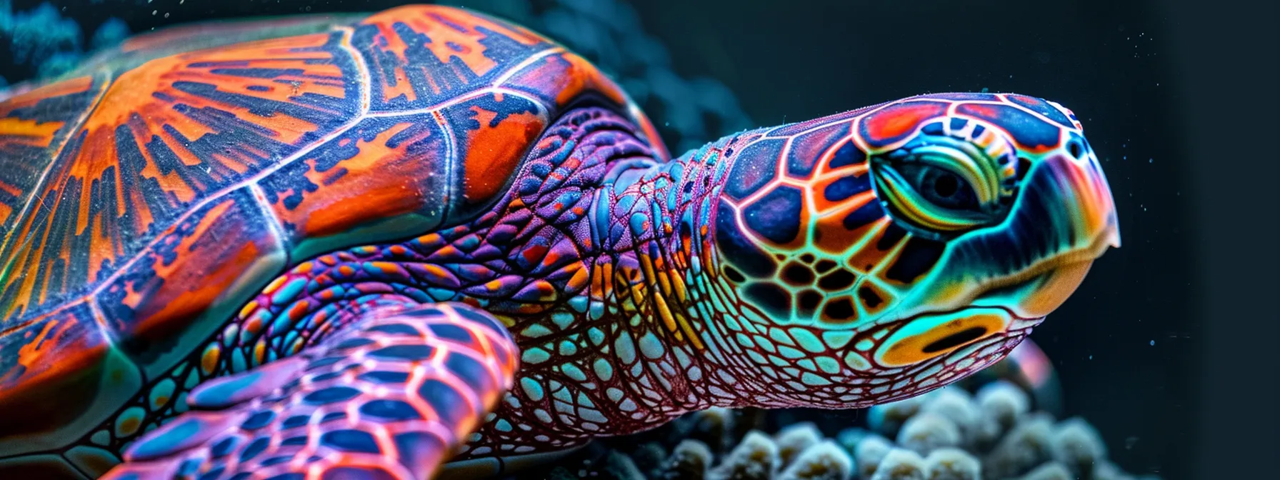 a colorful turtle tattoo with intricate patterns symbolizing luck and personal growth.