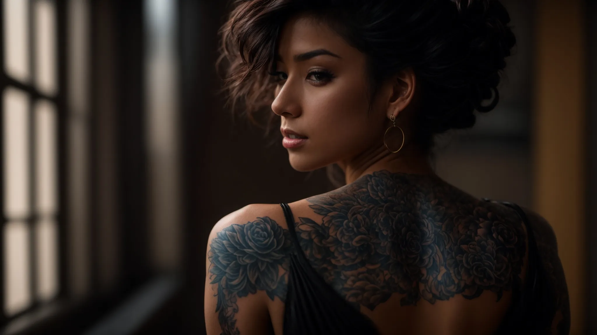 a confident individual proudly displaying a striking succubus tattoo, symbolizing personal empowerment and bold artistic expression.