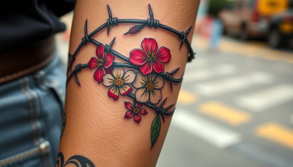 barbwire tattoo meaning