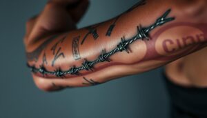 barbwire tattoo meaning