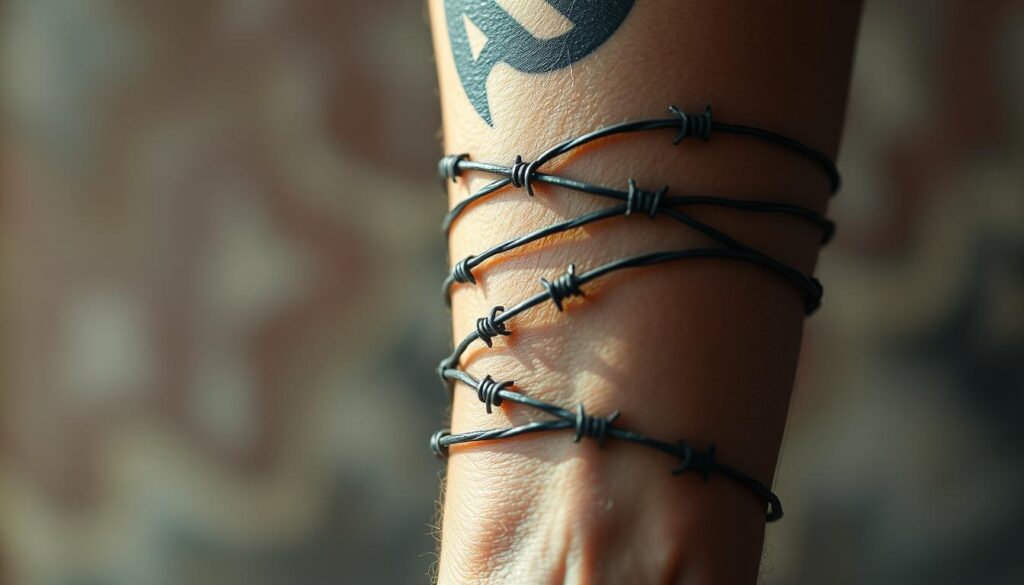 barbwire tattoo representations