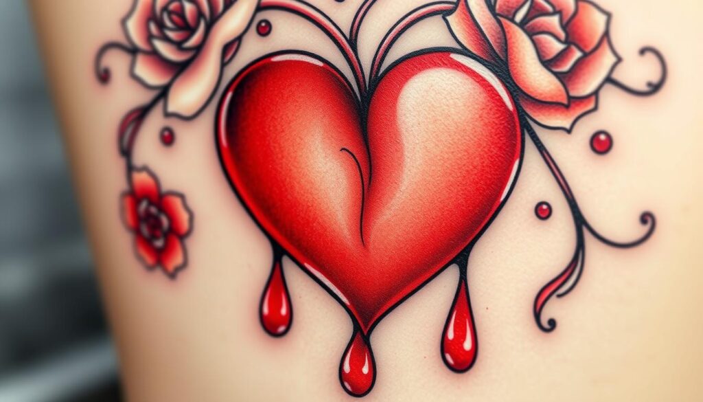 crying heart tattoo