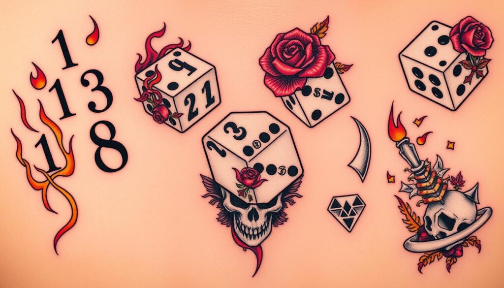 dice tattoo designs