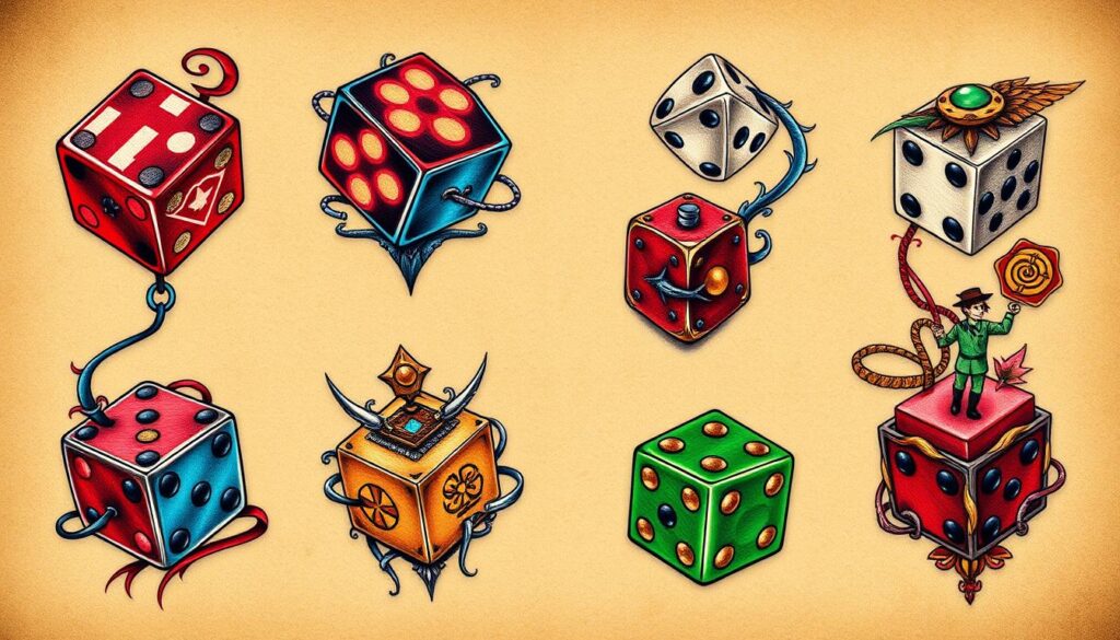 dice tattoo designs
