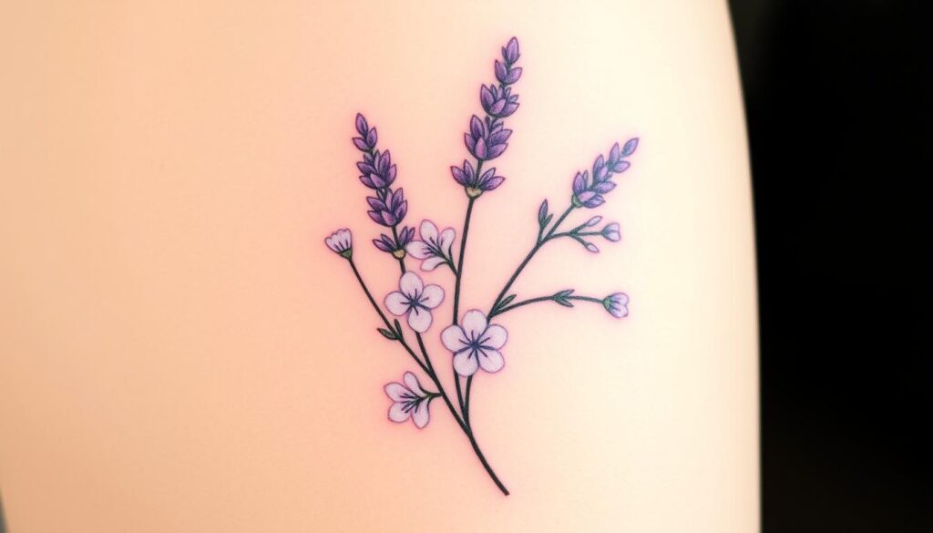 feminine lavender tattoo