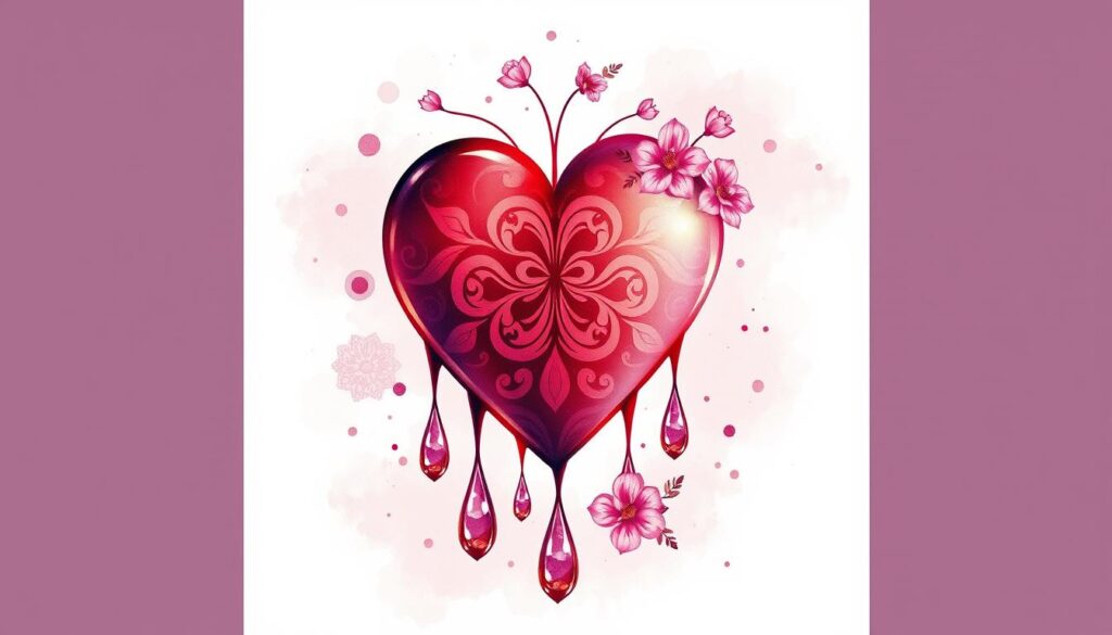 heart with tears design