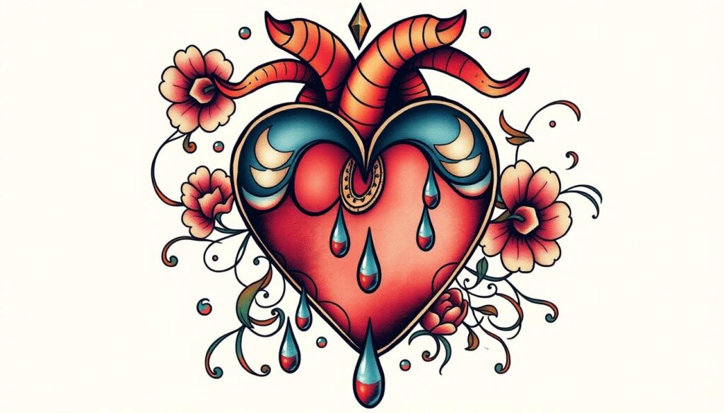 heart with tears design
