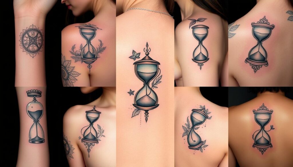 hourglass tattoo placement