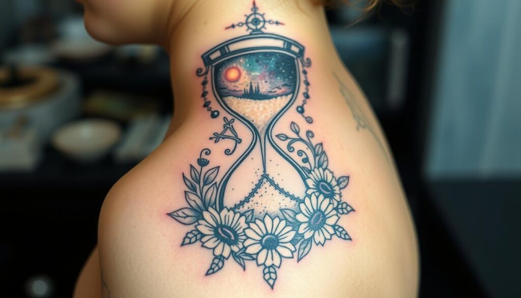 hourglass tattoo symbolism