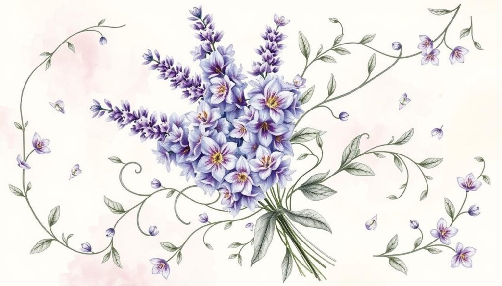 lavender tattoo design