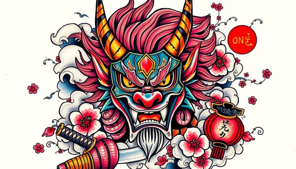 oni mythology tattoo