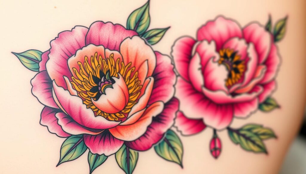 peony tattoo designs