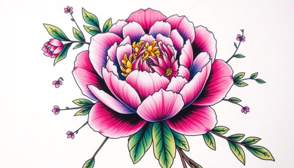 peony tattoo symbolism