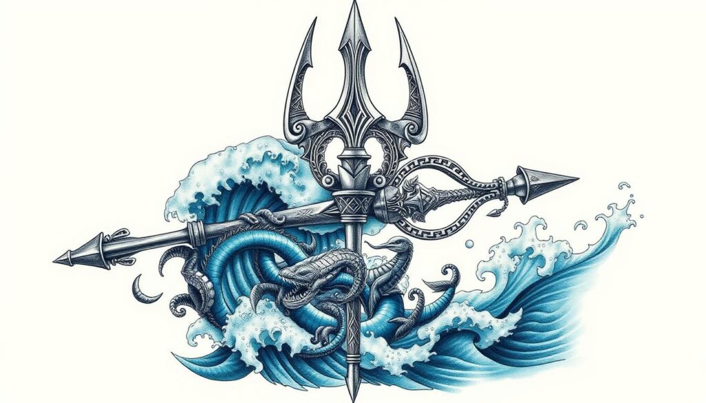 poseidon's trident tattoo