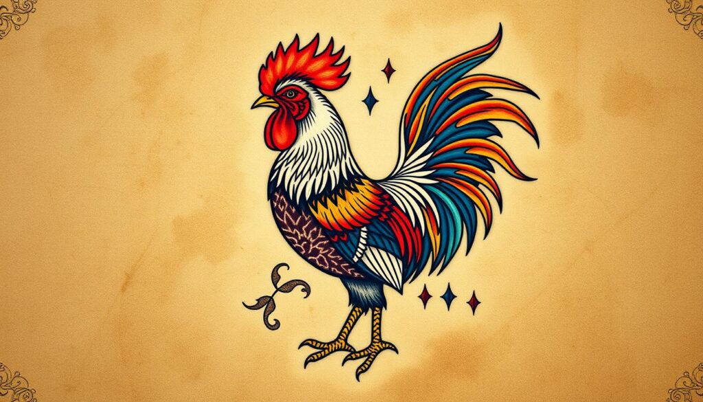 rooster tattoo designs