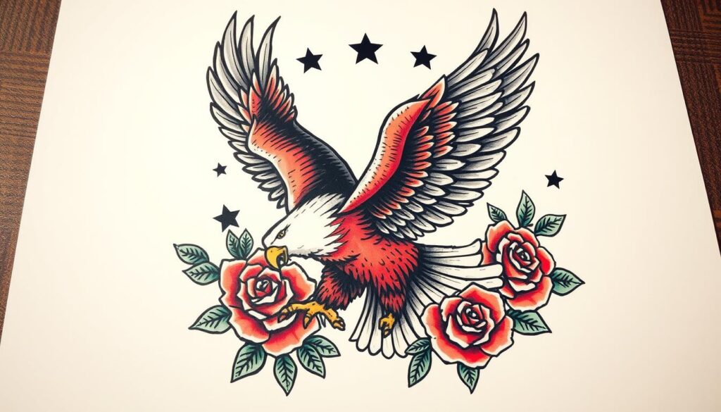 traditional eagle tattoo
