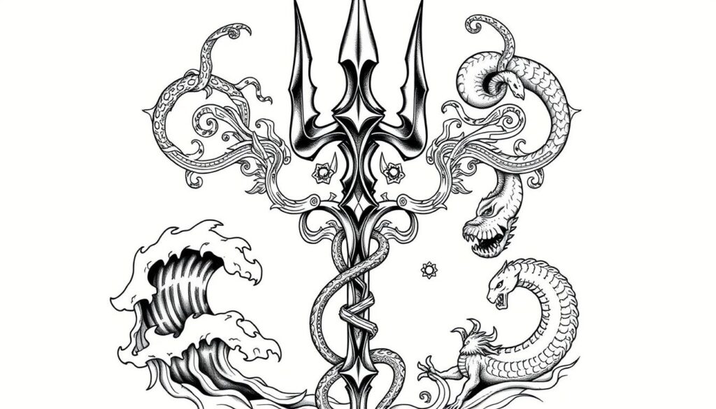trident mythology tattoo