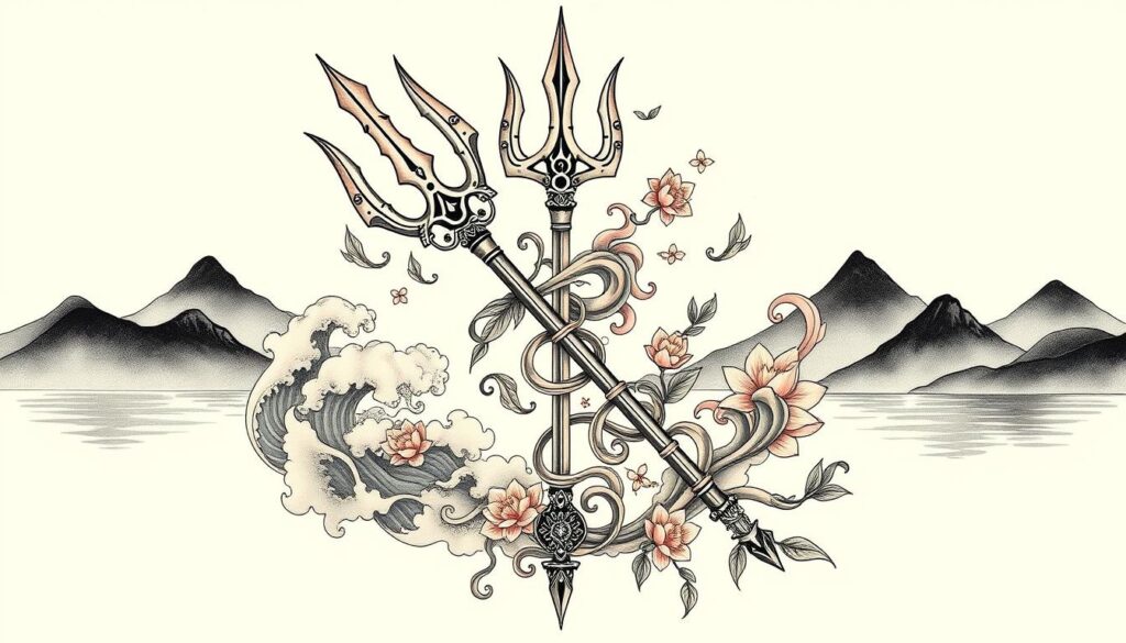 trident mythology tattoo