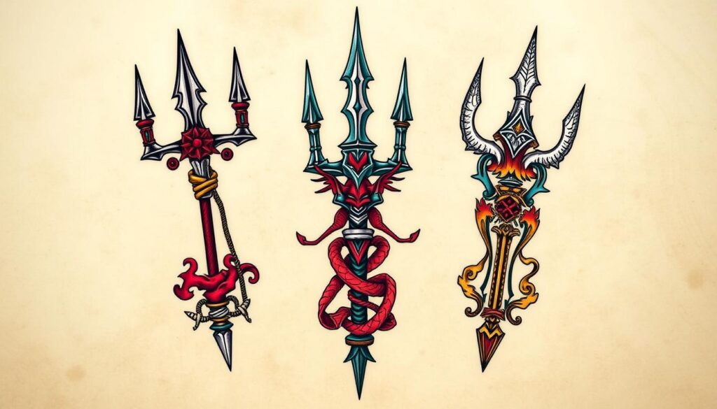 trident tattoo designs